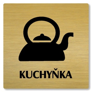 Kuchyňka, 118x118mm, zlatá, Nevada
